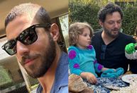 Chay Suede posa com irmãos em foto rara ao celebrar 56 anos do pai