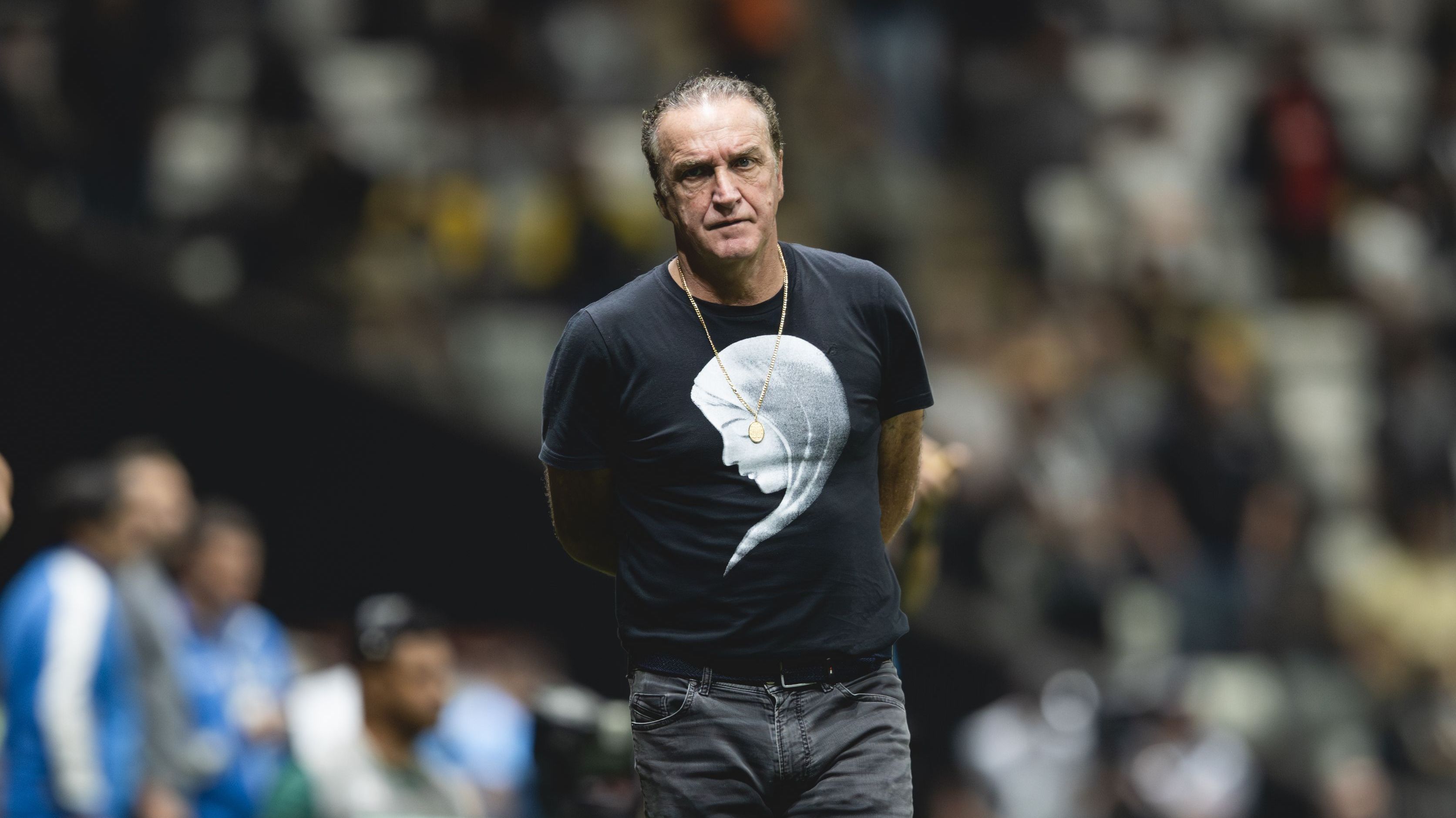 Cuca durante a vitória do Atlético-MG sobre o Godoy Cruz