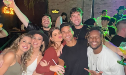 Participantes do "Dança dos Famosos" curtem festa juntos até de madrugada