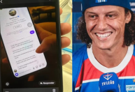 Mulher denuncia mensagem de ameaça de David Luiz: "Posso fazer você sumir"