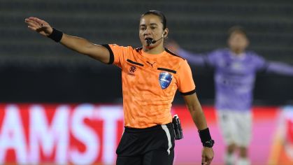 Edina Alves durante a partida entre Mushuc Runa e Independiente del Valle