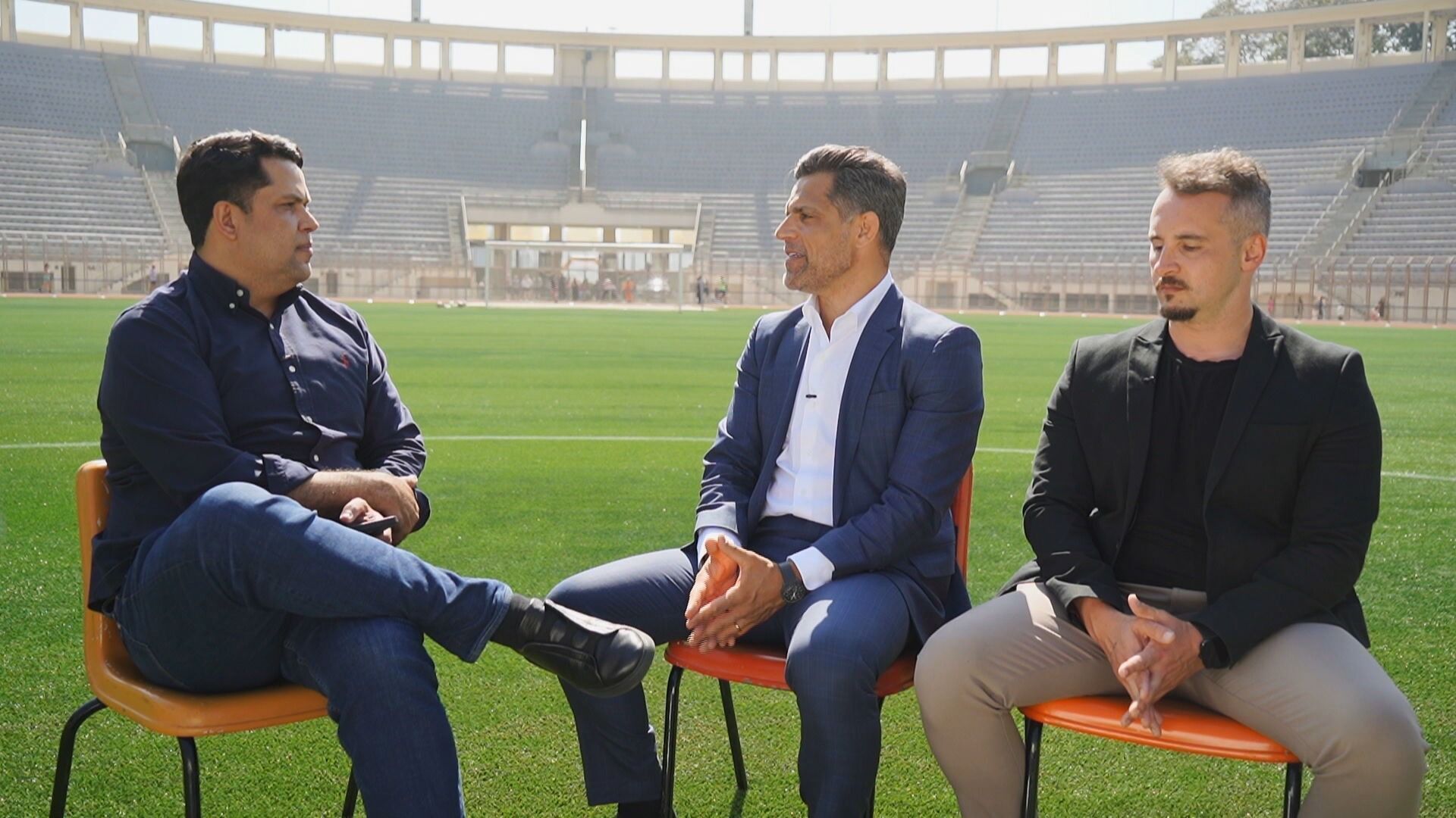 Entrevista do CNN Esportes S/A no Pacaembu