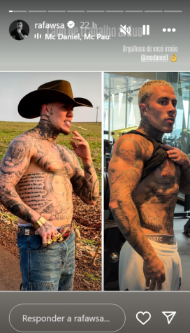Rafael Varela mostra antes e depois de MC Daniel em meio a treinos • Instagram/ Rafael Varela