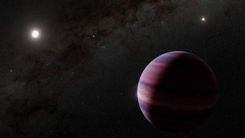 Concepção artística mostra como seria um gigante gasoso orbitando Alfa Centauri A