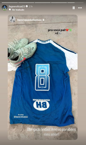 Fagner compartilha e responde story do filho, Henrique, após homenagem • Reprodução/Instagram @fagneroficial23