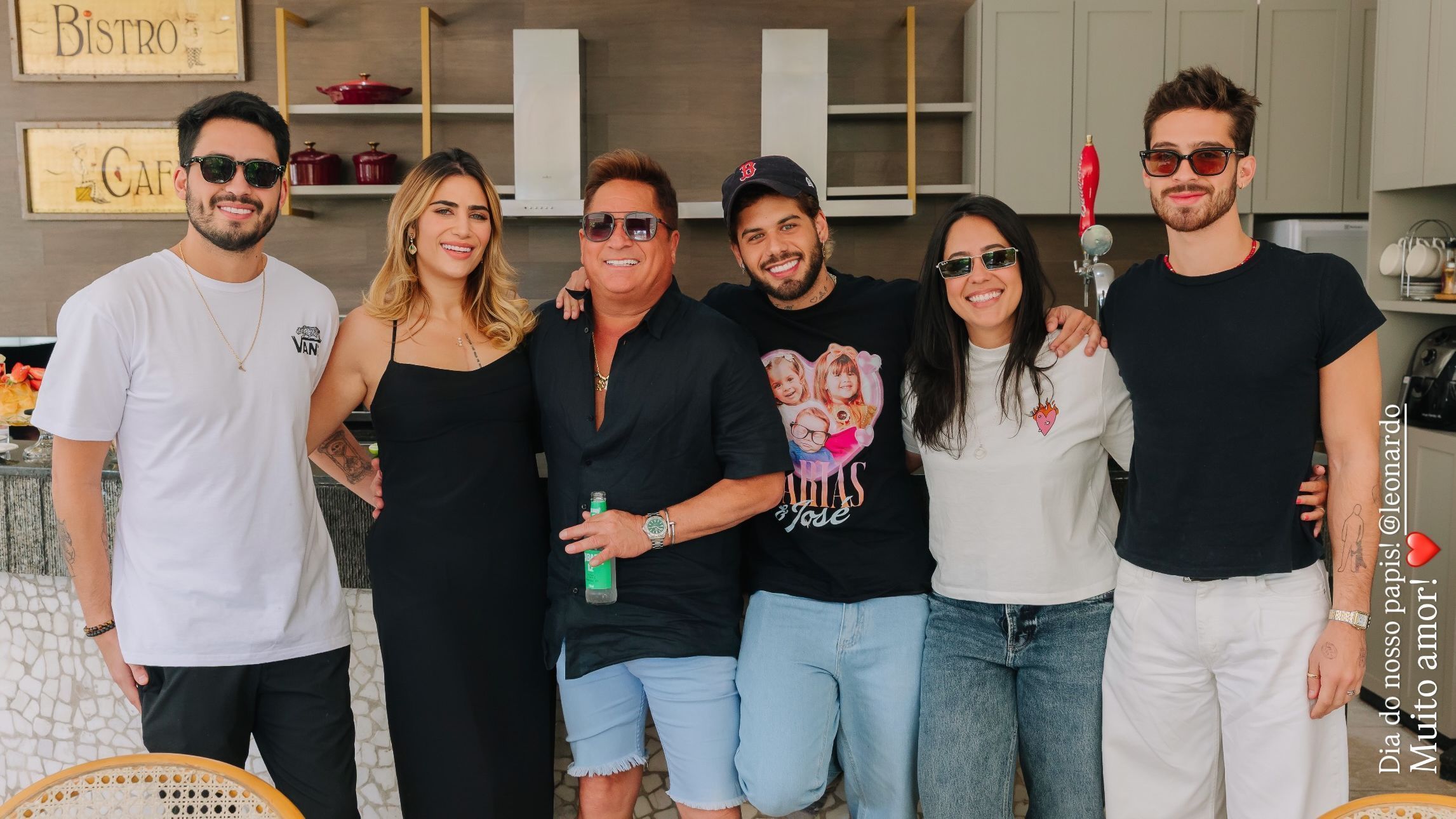 Leonardo passa Dia dos Pais ao lado dos filhos • Instagram/Jéssica Beatriz