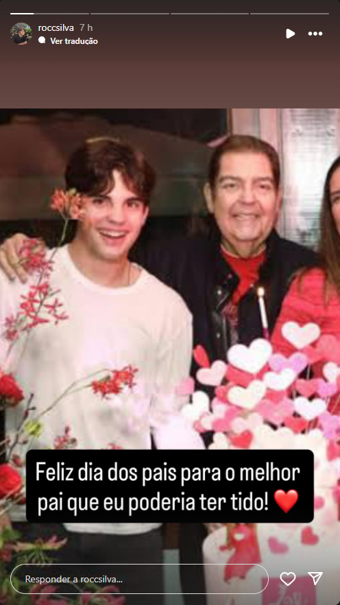 Rodrigo, filho caçula de Faustão, homenageia o pai • Instagram/ Rodrigo Silva