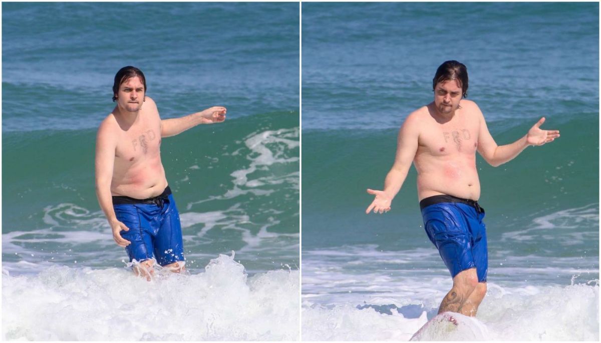 Felipe Dylon comemora 39 anos em praia no Rio; veja fotos