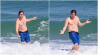Felipe Dylon curte dia de sol em praia no Rio; veja fotos