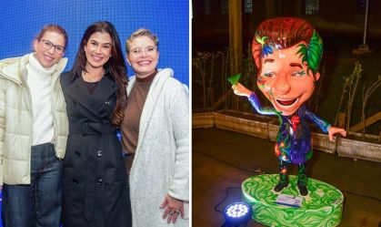 Filhas de Silvio Santos vão à exposição em homenagem ao apresentador; veja