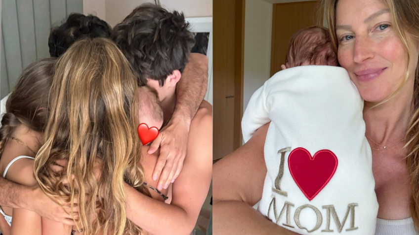 Gisele Bündchen é mãe de três filhos, mas não divulgou o nome do caçula • Instagram/Gisele Bündchen
