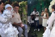 Graciele Lacerda e Zezé Di Camargo batizam a filha; confira
