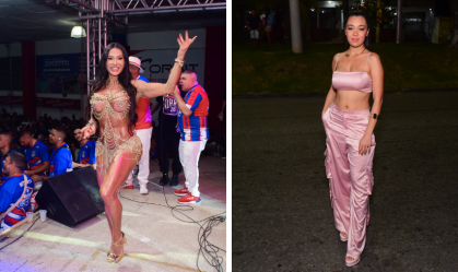 Filha de Belo vai à coroação de Gracyanne como rainha de bateria