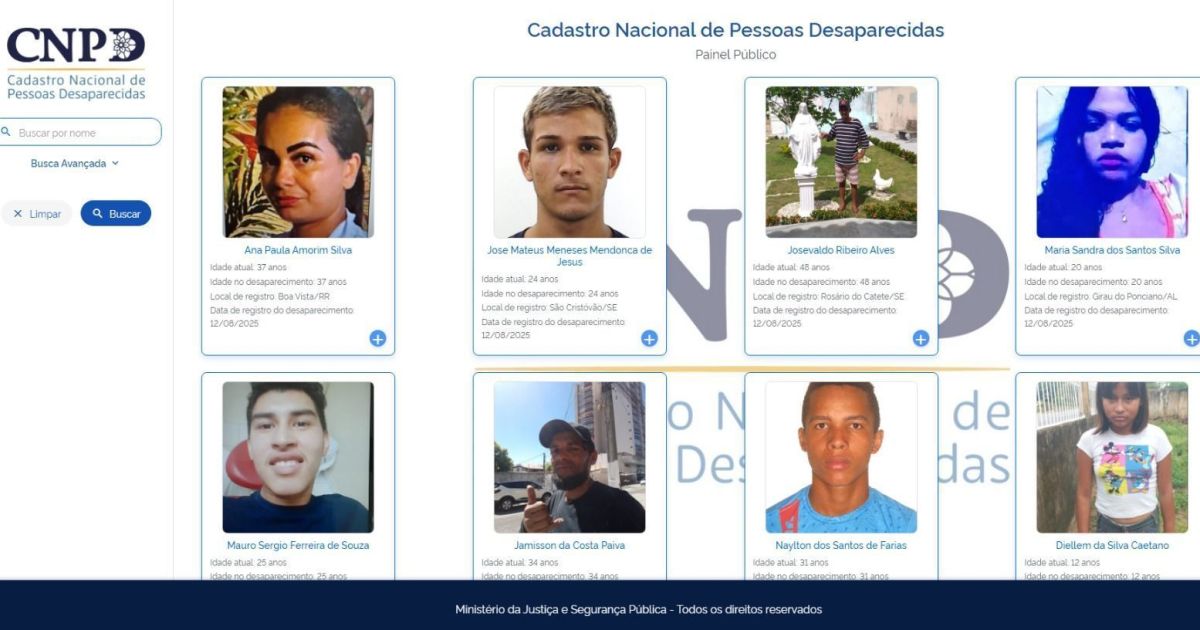 Brasil teve 43 mil desaparecimentos no 1º sem de 2026; 242 pessoas por dia
