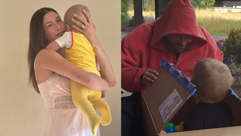 Hailey e Justin tem um filho, Jack Blues, que nasceu em agosto de 2024 • 1: Instagram/Hailey Bieber; 2: Instagram/Justin Bieber