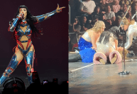 Fã desmaia após ser chamada para cantar com Katy Perry no palco; veja