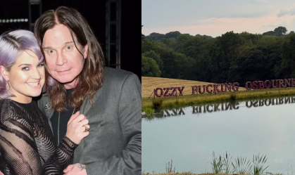 Kelly Osbourne mostra letreiro em homenagem a Ozzy após morte; veja