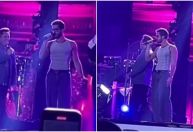 João Guilherme canta "Pense em Mim" em show de Leonardo; assista