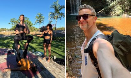 Lucas Lima mostra fotos de retiro de yoga