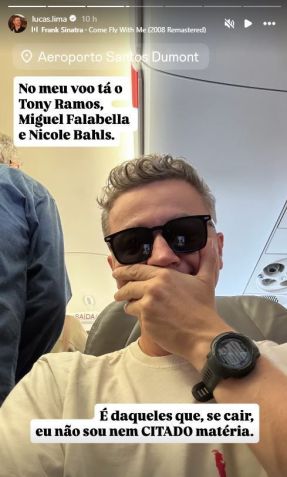Lucas Lima brincou ao contar que outras celebridades estavam em seu voo • Instagram/Lucas Lima