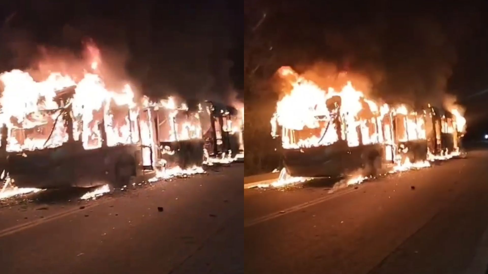 CRIMINOSOS DEPREDAM ÔNIBUS