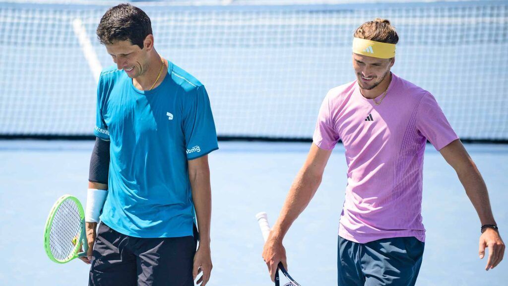 Marcelo Melo, mineiro, e Alexander Zverev, alemão