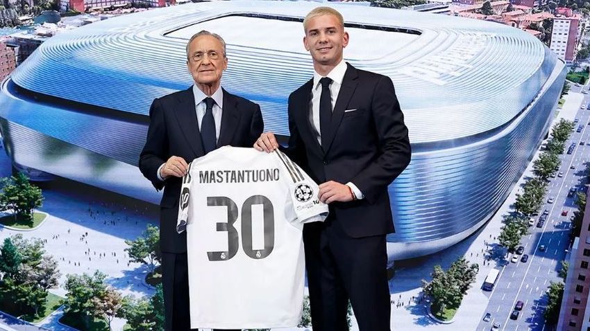 Mastantuono foi apresentado nesta quinta-feira no Real Madrid