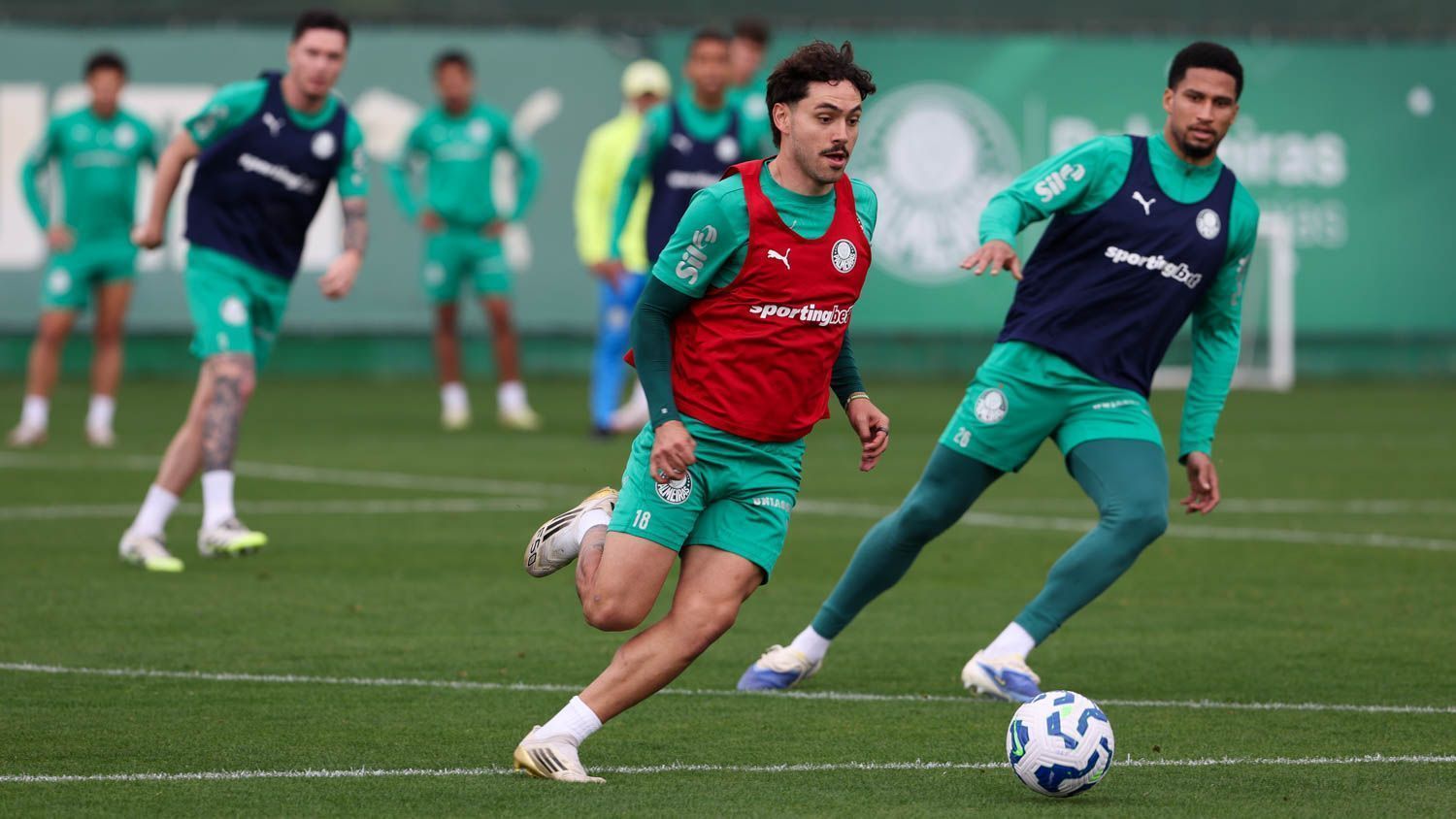 Maurício em treino do Palmeiras
