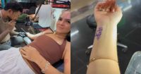 Mel Maia mostra tatuagem feita com bambu na Tailândia