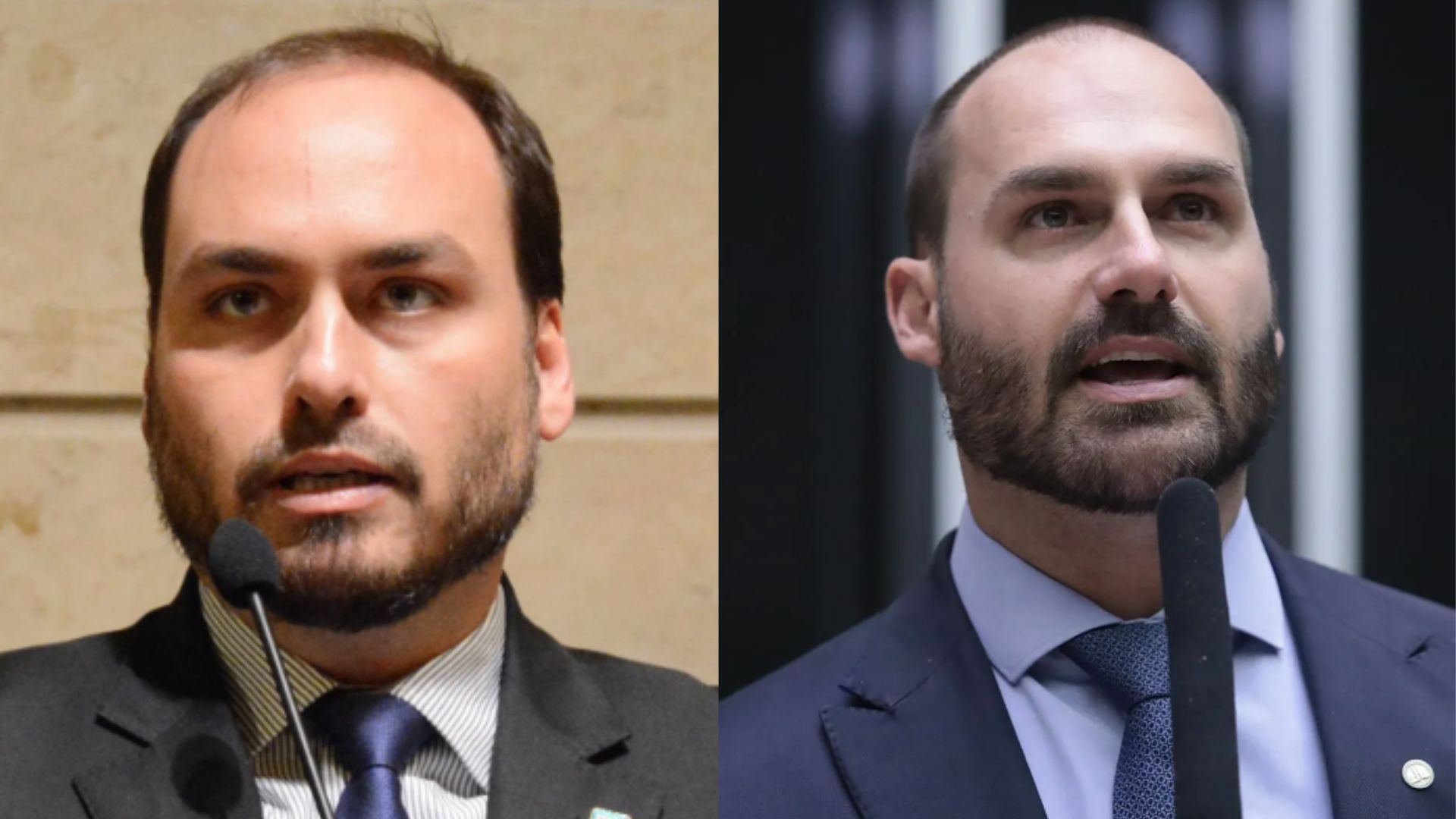 Carlos Bolsonaro e Eduardo Bolsonaro