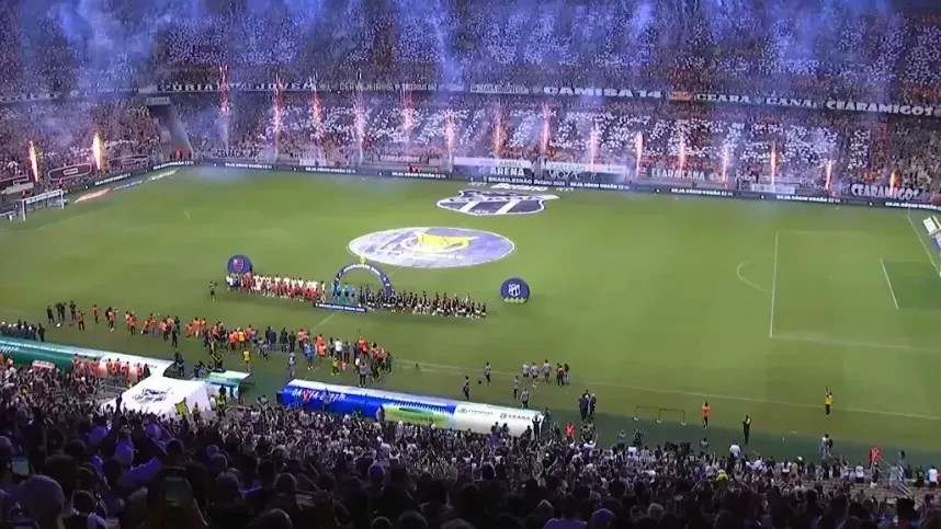 O mosaico da torcida do Ceará que provoca o Flamengo
