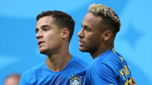Neymar e Coutinho juntos na Seleção Brasileira