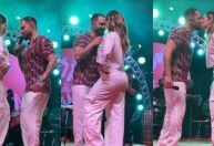 Paolla Oliveira dá show de samba em apresentação de Diogo Nogueira; veja