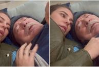 Paolla Oliveira faz rara aparição ao lado do pai assistindo "Vale Tudo"