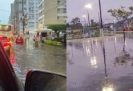 Fortes chuvas atingem Baixada Santista (SP) e causam alagamentos