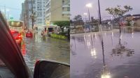 Fortes chuvas atingem Baixada Santista (SP) e causam alagamentos