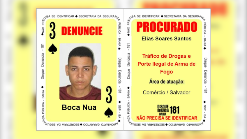 Elias Soares Santos era o "Três de Espadas" do Baralho do Crime • Divulgação/SSP-BA