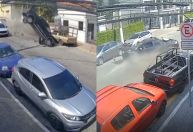 Vídeo: Caminhonete "voa" e atinge 10 veículos na Zona Norte de SP