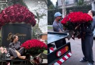 Rafa Kalimann recebe caminhão com flores de Nattan: "Sua intensidade"