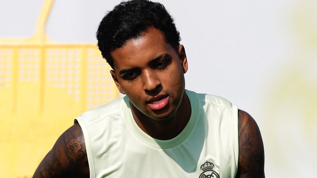 Rodrygo em treino do Real Madrid