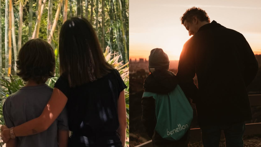 Sandy e Lucas Lima são pais de Theo • 1: Instagram/Sandy; 2: Instagram/Lucas Lima