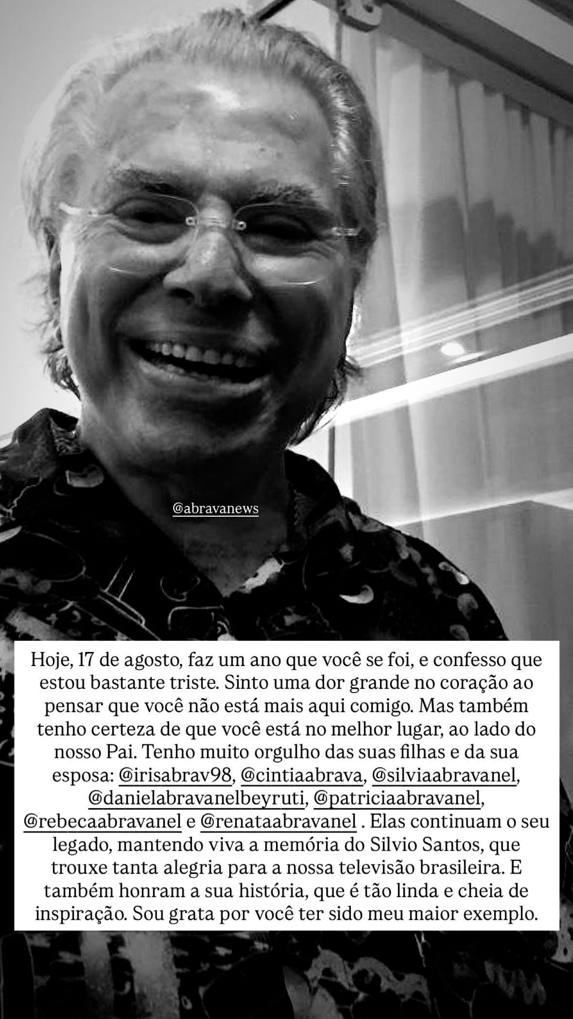 Cintia Abravanel recorda morte de Silvio Santos • Instagram/Cintia Abravanel
