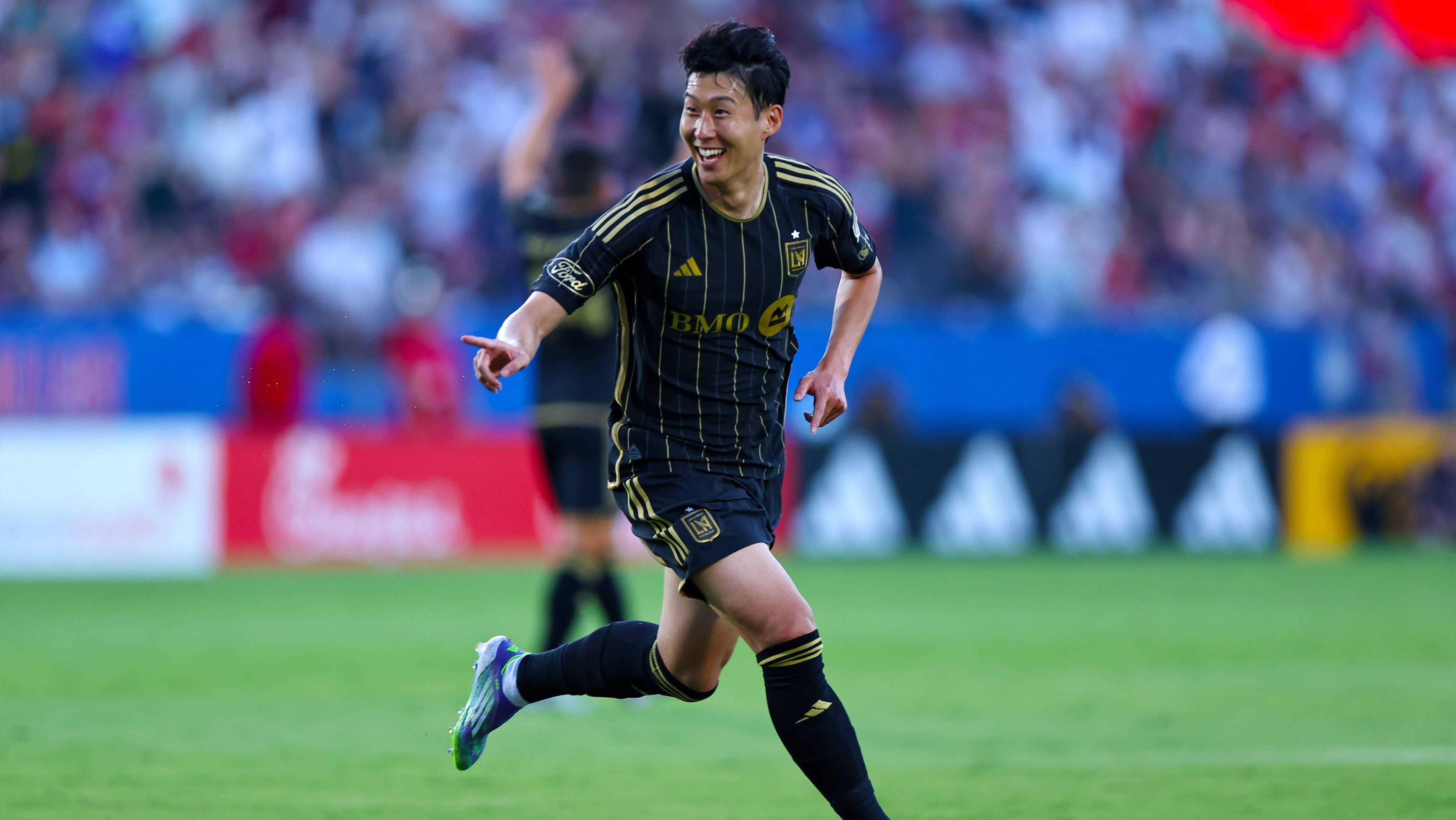 Son Heung-min comemorando seu primeiro gol pelo Los Angeles FC