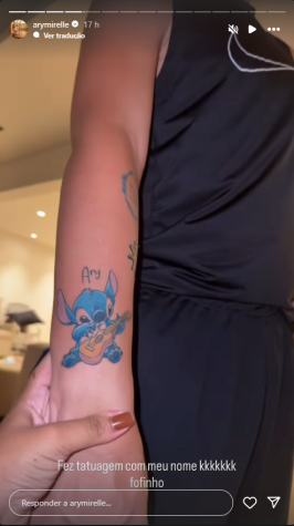 João Gomes mostra tatuagem em homenagem à esposa, Ary Mirelle • Instagram/ Ary Mirelle