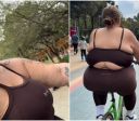 Thais Carla comemora conseguir andar de bicicleta após perder 52kg