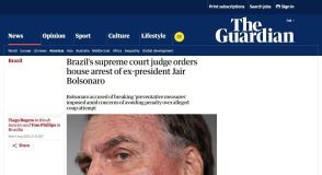 The Guardian repercute decreto de prisão domiciliar de Jair Bolsonaro