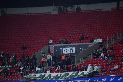 A torcida do Juventude presente no Morumbis para acompanhar o jogo contra o Santos, pelo Brasileirão