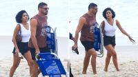 Paparazzo flagra Cauã Reymond e Bella Campos em gravação de "Vale Tudo"