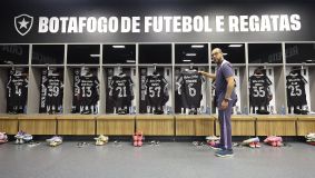 Vestiário do Botafogo para partida contra o Cruzeiro pelo Brasileirão