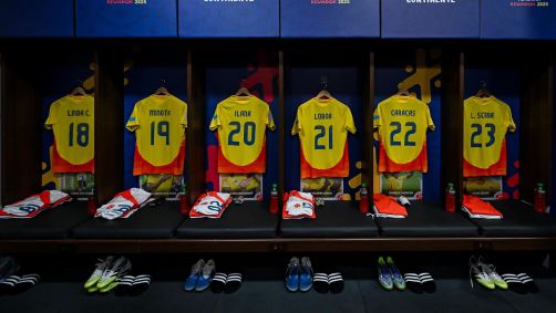 Vestiário da Colômbia para a decisão da Copa América Feminina